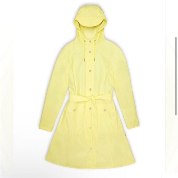 RAINS Curve W Jacket ~ Straw Yellow ~ NWT ~ XL - Picture 1 of 4